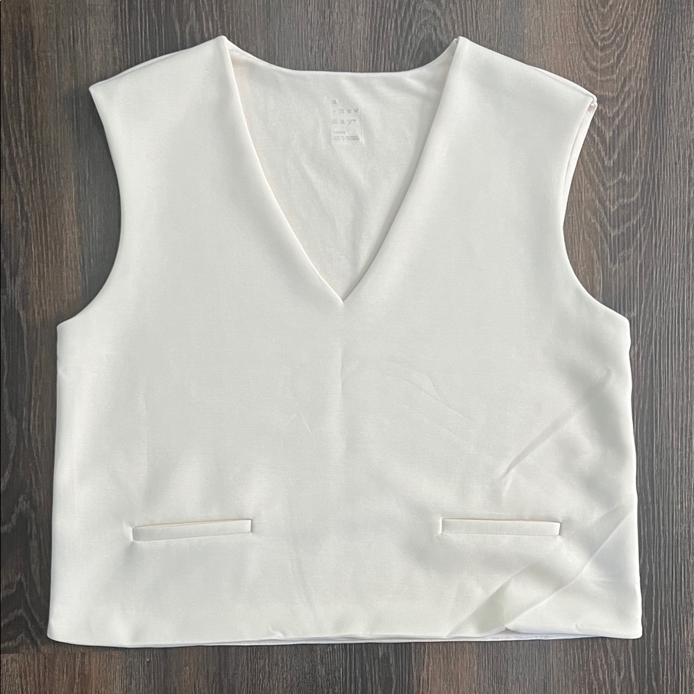 a new day V-Neck Cream Blouse
